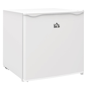 HOMCOM Mini Congelador Vertical 35 L Silencioso com Porta Reversível Temperatura Ajustável e Prateleira Amovível 47x44,2x48,8 cm Branco