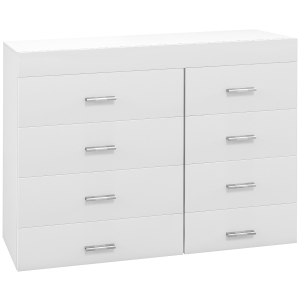 HOMCOM Mobile con Cassetti Cassettiera in Legno per Camera, Cucina, Bagno 90×35×73cm Bianca