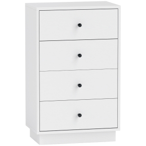 HOMCOM Kommode Sideboard mit 7 Schubladen Schrank aus Holzwerkstoff im Modern Stil 47 x 29 x 75 cm Weiß