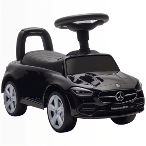 AIYAPLAY Mercedes-Benz C-Klasse loopauto met claxon, motorgeluiden en opbergruimte, voor kinderen van 18-36 maanden, zwart