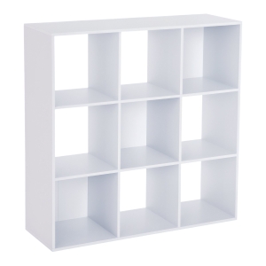HOMCOM Nine-Cube Storage Shelf - White