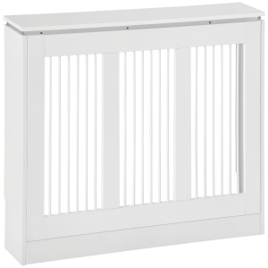 HOMCOM Cobertura de Radiador Branca 90x18x84 cm Cobertura de Radiador de MDF Desenho Modern para Sala de Estar Dormitório Branco