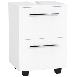 HOMCOM Badezimmerschrank, Waschbecken-Kommode mit Schublade, kompakt, Spanplatte, Weiß