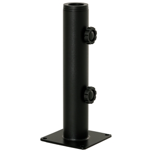 Outsunny Soporte de Parasol para Suelo de Cemento con 2 Botones de Bloqueo y 4 Tornillos de Expansión Base de Sombrilla para Palo de Paraguas de 34/38/48mm 12x12x30 cm Negro