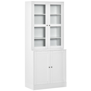 HOMCOM Bücherregal Wandregal Regal, 2 Regale, 76 cm x 40 cm x 178,5 cm, Weiß