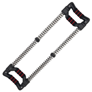 SPORTNOW Expansor de Pecho con Resistencia Ajustable de 10-50 kg para Desarrollo Muscular de Brazos 80x22x5 cm Negro