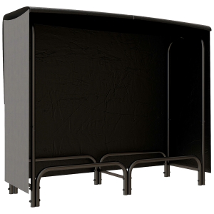 Outsunny Feuerholzgestell, 0,33 m³, mit Tragetasche & Abdeckung, Metallrahmen, bis 150 kg, 120 x 36 x 99 cm, Schwarz