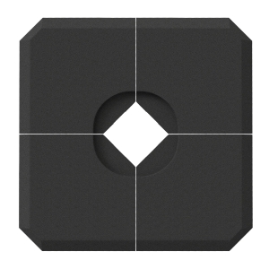 Outsunny Schirmgewicht, 4-tlg. Schirmständer, mit 80 kg Wasser oder 120 kg Sand befüllbar, HDPE, Schwarz, 100 x 100 x 9,5 cm