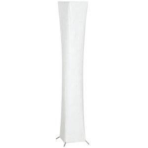 HOMCOM Luminária de pé com abajur efeito papel, interruptor de pé, 3 níveis de brilho, branco