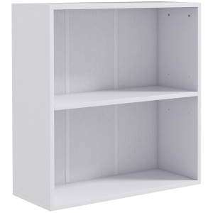 HOMCOM Estante Prateleira de Arrumação com 2 Compartimentos e Prateleira Ajustável 60x24x63 cm Branco