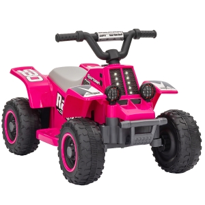 AIYAPLAY Carro Elétrico para Crianças a Bateria Anda para Frente e para Trás Luzes LED 18-36 Meses Rosa