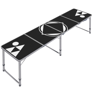 Outsunny Campingtisch, klappbar, leicht, höhenverstellbar, Aluminiumrahmen, 240 x 60 x 54/62/70 cm, Schwarz
