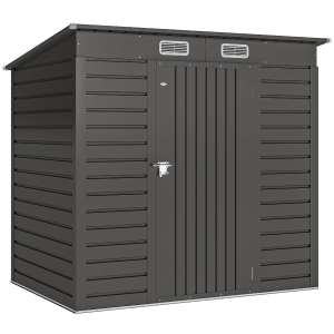 Outsunny Abri de jardin 2,3m² - pour Outils - cabanon Porte verrouillable - dim. 191L x 130P x 166,5-183H cm - acier