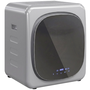 HOMCOM Secadora de Evacuación 3 kg 800W con Pantalla Táctil Control de Tiempo y Temperatura Función Antiarrugas Plata