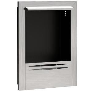 HOMCOM Șemineu pe Bioetanol Încorporat din Oțel, Capacitate 0,9L și Durată 3,3 Ore, 48x18x59 cm, Argintiu