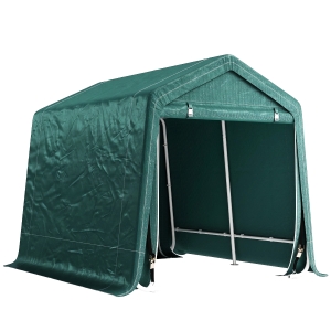 Outsunny Carpa de Jardín Exterior 2,4x2x2 m Cobertizo Exterior con 2 Puertas con Cremallera Impermeable Anti-UV Carpa Verde