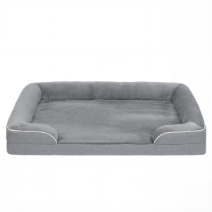 PawHut Dog Sofa Bed, Washable Pet Bed with Removable Cover and Non-Slip Bottom for Small, Medium and Large Dogs, Grey