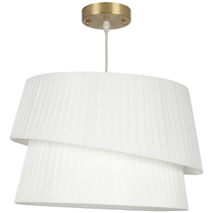 HOMCOM Luminária Pendente Elegante com Duplo Difusor Altura Ajustável para Sala de Estar Branco