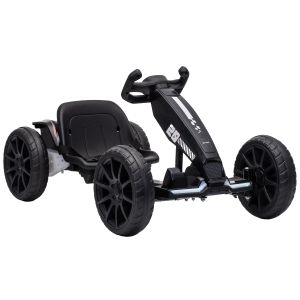 AIYAPLAY Kart Elétrico 12 V para Crianças com 2 Motores Assento Ajustável em 4 Posições Partida Suave Rodas EVA Faróis LED
