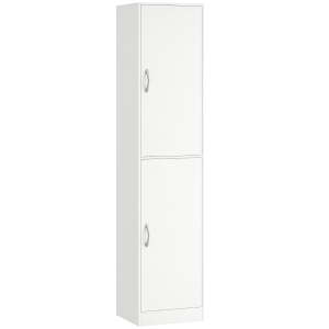 HOMCOM 180 cm hoge boekenkast, moderne kast met 5 niveaus en verstelbare planken, vrijstaande opbergkast, wit