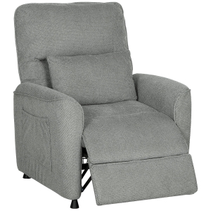 HOMCOM Elektrische tv-fauteuil met ligfunctie, verwarming en vibratiemassage