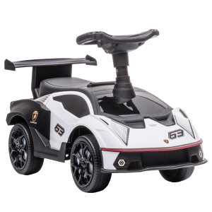 AIYAPLAY Lamborghini gelicentieerde glijauto met geluidseffecten, kantelbeveiliging, 67 cm x 28 x 38 cm