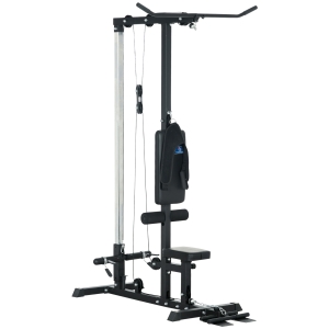 Station de musculation - Aosom.fr x FFHandball - Station à Poulie, tirage poitrine, banc de musculation Musculation