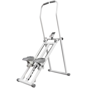 SPORTNOW Stepper de Escada Dobrável para Casa com 3 Níveis de Resistência, Guiador Ajustável, Monitor LCD e Suporte para Telemóvel