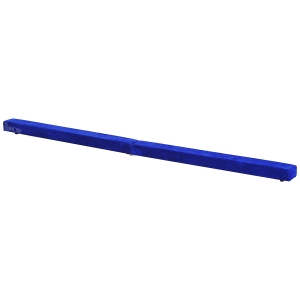 HOMCOM Faltbarer Schwebebalken, rutschfest, Wildlederbezug, robustes Holz, 210 x 10 x 6,5 cm, Blau