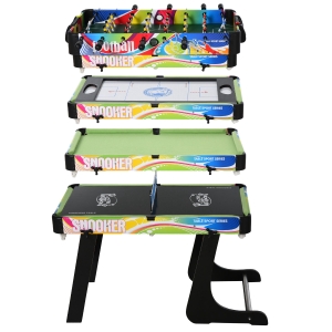HOMCOM Folding Multi Gaming Table 4 in 1 Hockey, Football Table, Table Tennis, Billiards For Play Fun