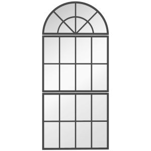 HOMCOM Espelho de Parede Arqueado 120 x 54 cm, Espelho de Janela Suspenso em 3 Peças Grande para Quarto e Sala