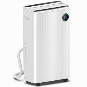 HOMCOM 5500mL Portable Dehumidifier with Air Purifier, UVC, Ioniser, 24H Timer, 5 Modes, 16L/Day, for Home Laundry, White