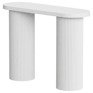 HOMCOM Consola Moderna Estreita com Compartimento Oculto 103 cm Branco