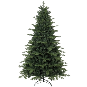 HOMCOM Árvore de Natal artificial 210 cm com 2080 Ramos Realistas Design Amplo e Ramos Articulados Verde