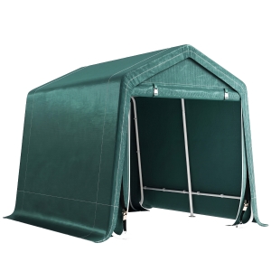 Outsunny Abrigo de Exterior para Ferramentas Bicicleta 2,4x2x2,02 m Abrigo de Armazenamento com 2 Portas  Anti-UV para Jardim Verde