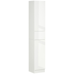 kleankin Coluna Casa de Banho com 1 Gaveta e 5 Prateleiras Coluna Casa de Banho de Estilo Moderno 30x28x170cm Branco