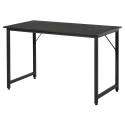 Secretária 120x60x73 cm Marrom Escuro e Preto