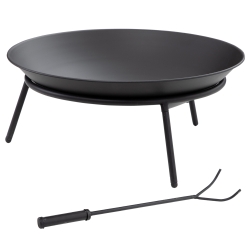 Braseiro de Exterior 47x47x21 cm Preto