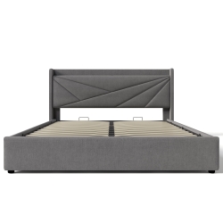 Cama Matrimonial con Canapé Abatible Gris