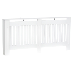 HOMCOM Cubreradiador de MDF Cubierta para Radiador para Salón Dormitorio Pasillo 172x19x81 cm Blanco