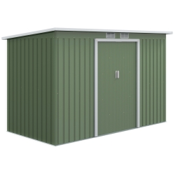Outsunny magazie pentru scule de gradina, 280x130x172cm, Verde deschis