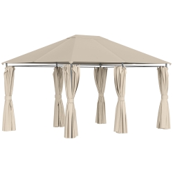 Cenador con Techo 398x300x272 cm Caqui