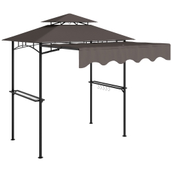 Cenador para parrilla 242cm x 149cm x 248cm Café