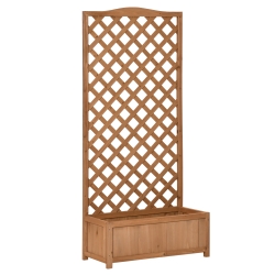 Floreira com Treliça 76x36x170 cm Marrom