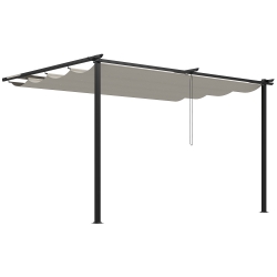 Pérgola de Parede 390x290x220 cm Creme branco