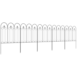 Cercas de Jardim 305x79,5 cm Preto