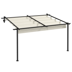 Pérgola de Parede 397x297x200/230 cm Creme branco