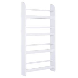 HOMCOM Estantería de Pared de Libros con 4 Estantes Librería Infantil para Hogar Oficina Carga 30kg 59x12x113 cm Blanco