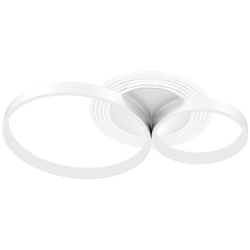 HOMCOM Lámpara de Techo LED 40W 3000 K/4000 K/6500 K para Dormitorio Salón Cocina Comedor Blanco