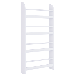 HOMCOM Estantería de Pared de Libros con 4 Estantes Librería Infantil para Hogar Oficina Carga 30kg 59x12x113 cm Blanco
